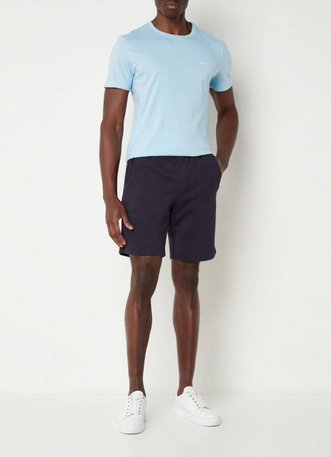 Hugo Boss Headlo Curved straight fit korte joggingbroek met steekzakken