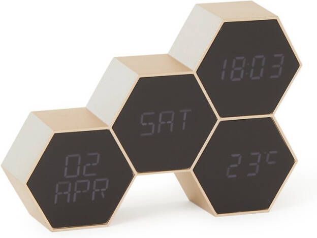 Karlsson Tafelklokken Alarm Clock Six In The Mix Goudkleurig