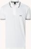BOSS Athleisure slim fit polo Paddy Pro met contrastbies white online kopen