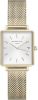 Rosefield The Boxy XS White Sunray Mesh Gold horloge QMWMG Q039 online kopen