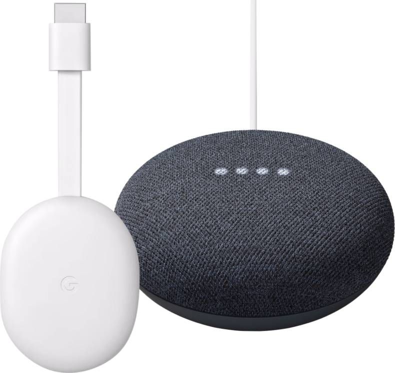 Google Chromecast 4K met TV + Nest Mini Zwart online kopen