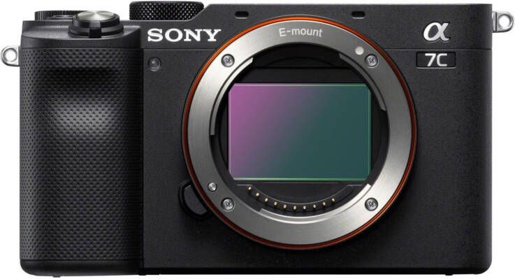 Sony Full frame digitale camera ILCE 7CB A7C 4k video, 7, 5 cm(3 inch)touchscreen, realtime af, 5 assige beeldstabilisatie, nfc, bluetooth, alleen behuizing