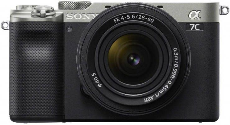 Sony Full frame digitale camera ILCE 7CLS A7C met SEL2860 FE 28–60 mm F4–5, 6, 24, 2 MP, 4K video, 7, 5 cm(3 inch)touchscreen, realtime AF, 5 assige beeldstabilisatie, NFC, bluetooth
