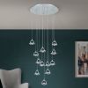 Orion LED hanglamp Moon, K9 kristalglas, 12 lamps chroom online kopen