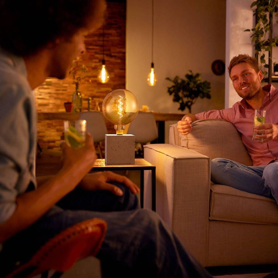 Philips Hue Philips Vintage hanglamp E27, ros&#xE9, goud