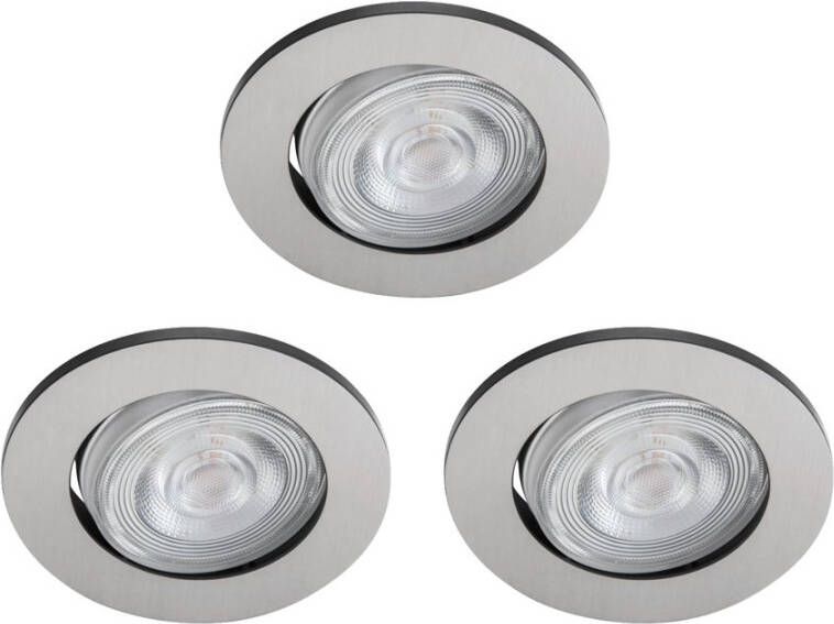 Philips Led inbouwspots Taragon(3x)3x4, 5w 2700K 8, 5cm grijs 75583600