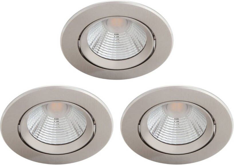 Philips Set van 3 inbouwspots Sparkle metaalgrijs 75601700