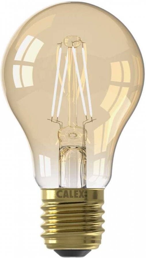 Trendhopper Calex LED Full Glass Filament GLS lamp 240V 4W 310lm E27 A60, Gold 2100K CRI80 Dimmable, energy label A+