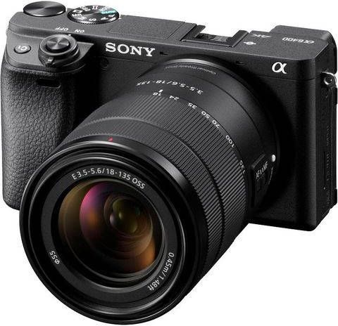 Sony Systeemcamera ILCE 6400MB Alpha 6400 E Mount 4k video, 180° klep display, xga oled zoeker, m kit 18 135 mm objectief