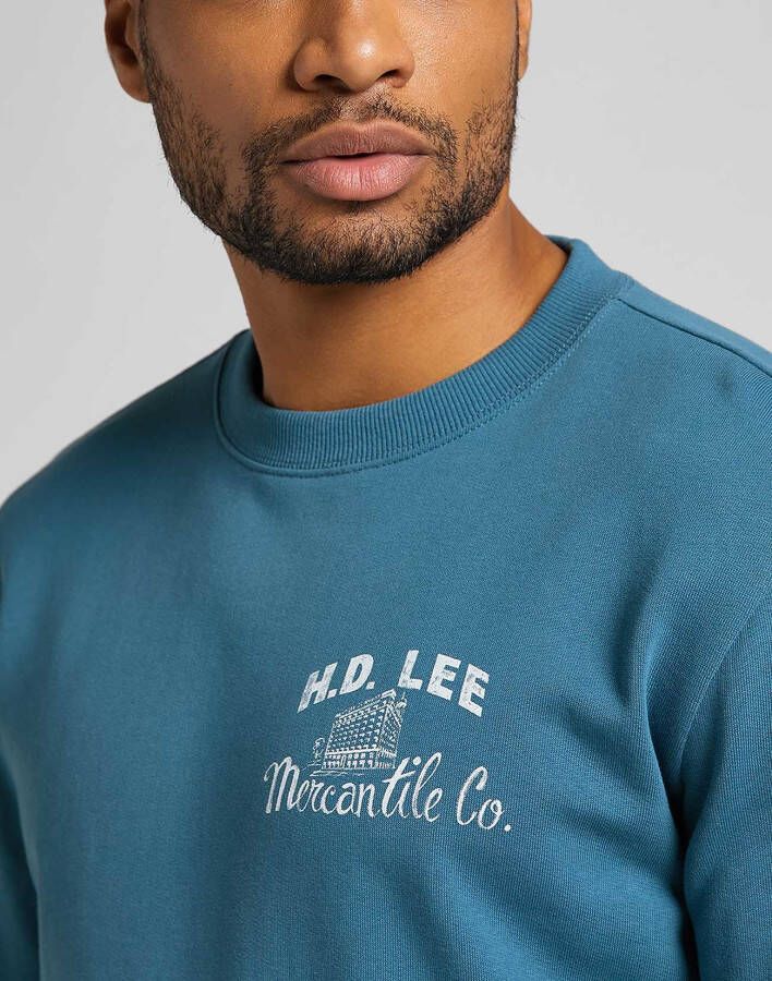 Lee sweatshirt regelmatig fit l83jspqo , Blauw, Heren