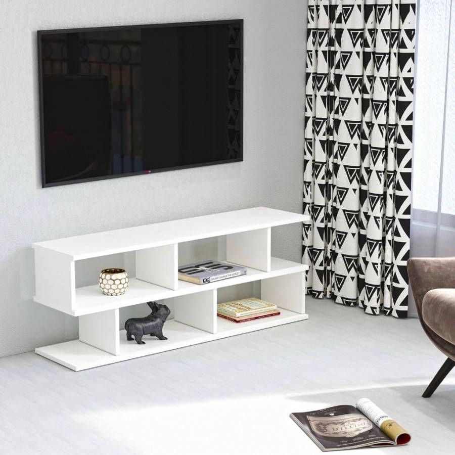 Homemania Tv meubel Su 120x29, 6x45 cm wit