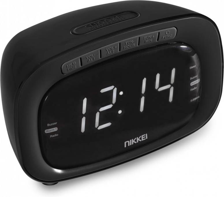 Nikkei Nr200bk Klokradio Zwart Met Led Display