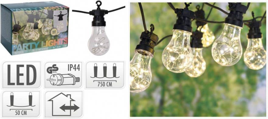 Hermie Noname Feestverlichting 10 Lampen 100 Leds Warm Wit