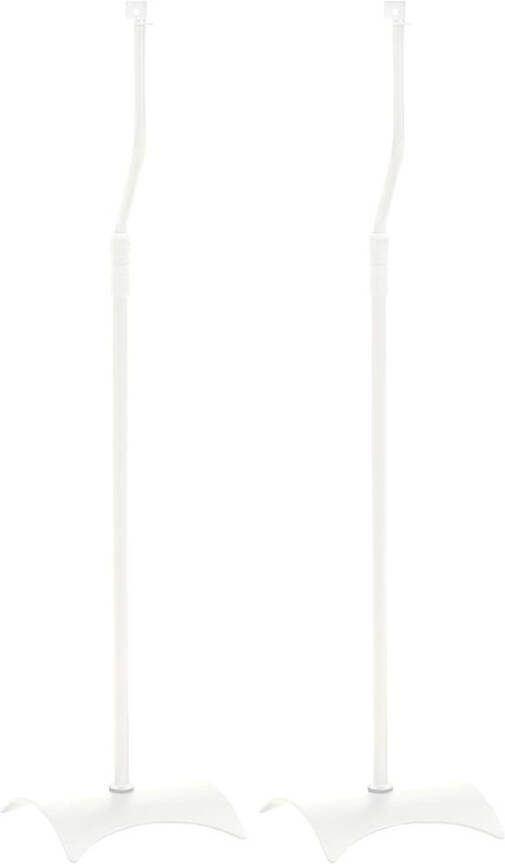 VIDAXL Luidsprekerstandaards 2 st universeel 19x19x82 104 cm staal wit