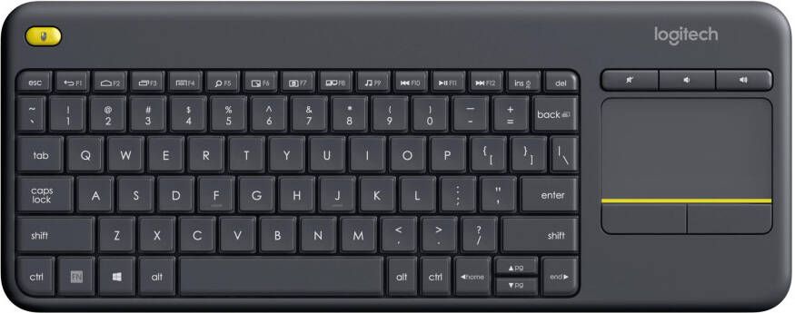 Logitech K400 Plus Wireless Touch(Qwerty)Toetsenbord Zwart